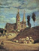 Jean Baptiste Camille  Corot, Chartres Cathedral